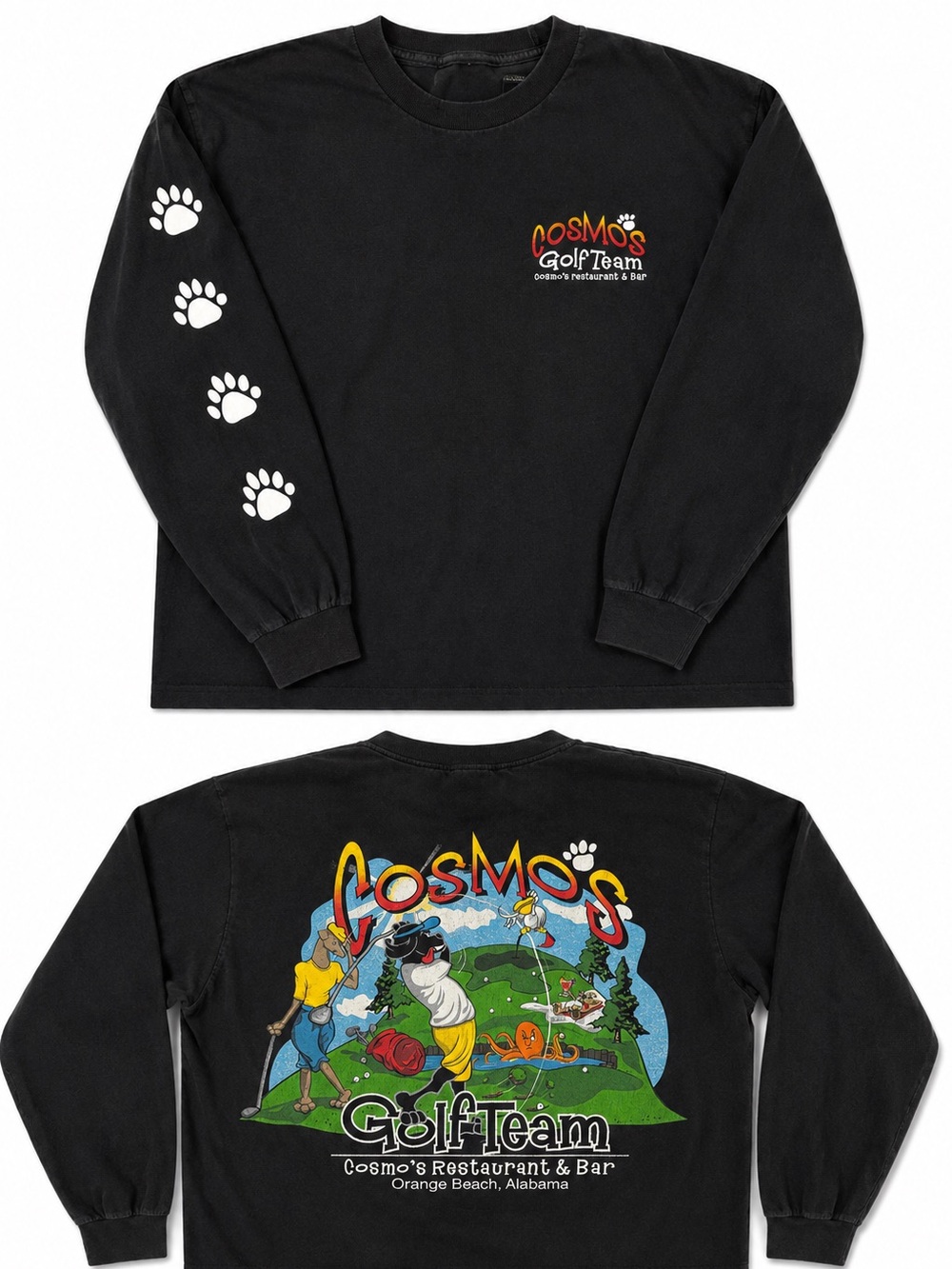 Cosmo's Golf Team Long Sleeve Tee - Black
